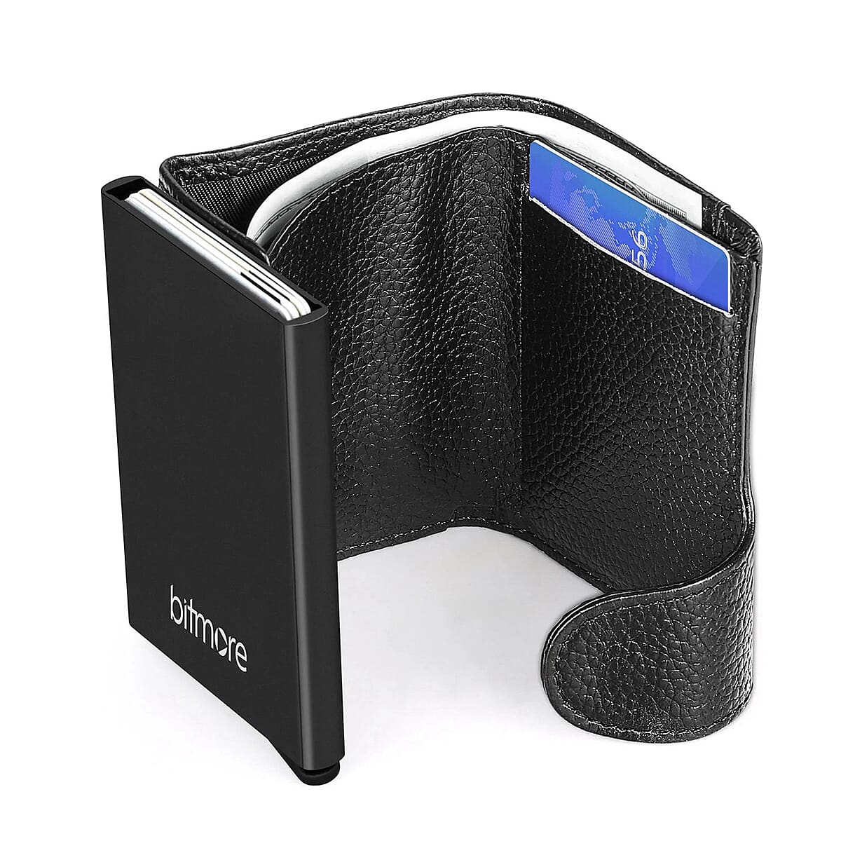 Closeout Deal - Bitmore 100% Leather RFID Protected Wallet - Black