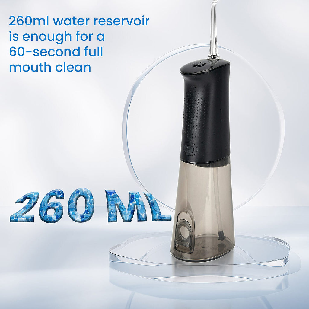 Bitvae Cordless Water Flosser with 5 Nozzles & Tongue Scraper - 3 Pressure Settings - Black
