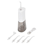 Bitvae Cordless Water Flosser with 5 Nozzles - Tongue Scraper - 3 Pressure Settings - White