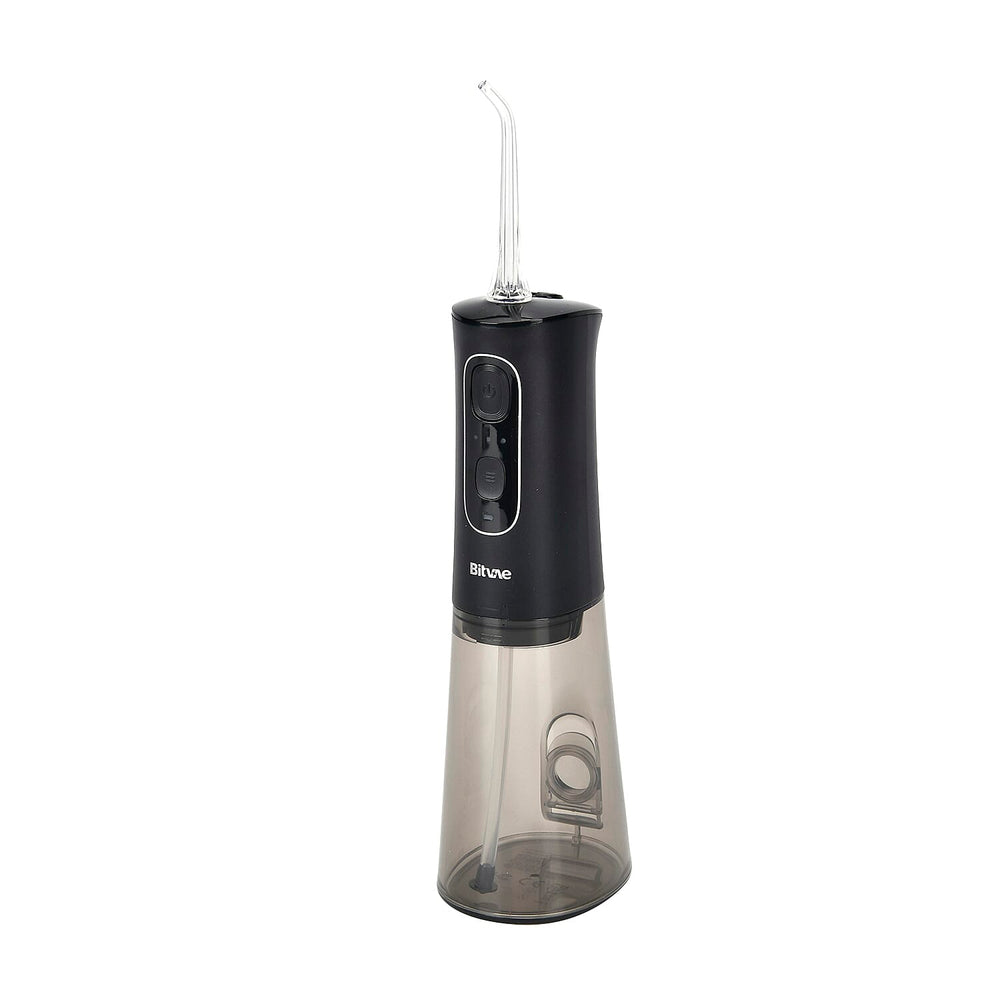 Bitvae Set of Sonic Toothbrush With 4 Replacement Heads, 5 Modes & Smart Timer With Water Flosser With 4 Replacent Heads - Black
