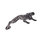 Ornamental Leopard Resin Sculpture (Size 40x8x8cm) - Grey