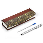 Bliss - Beyond 925 Sterling Silver Ball Pen with Extra Refill - Square
