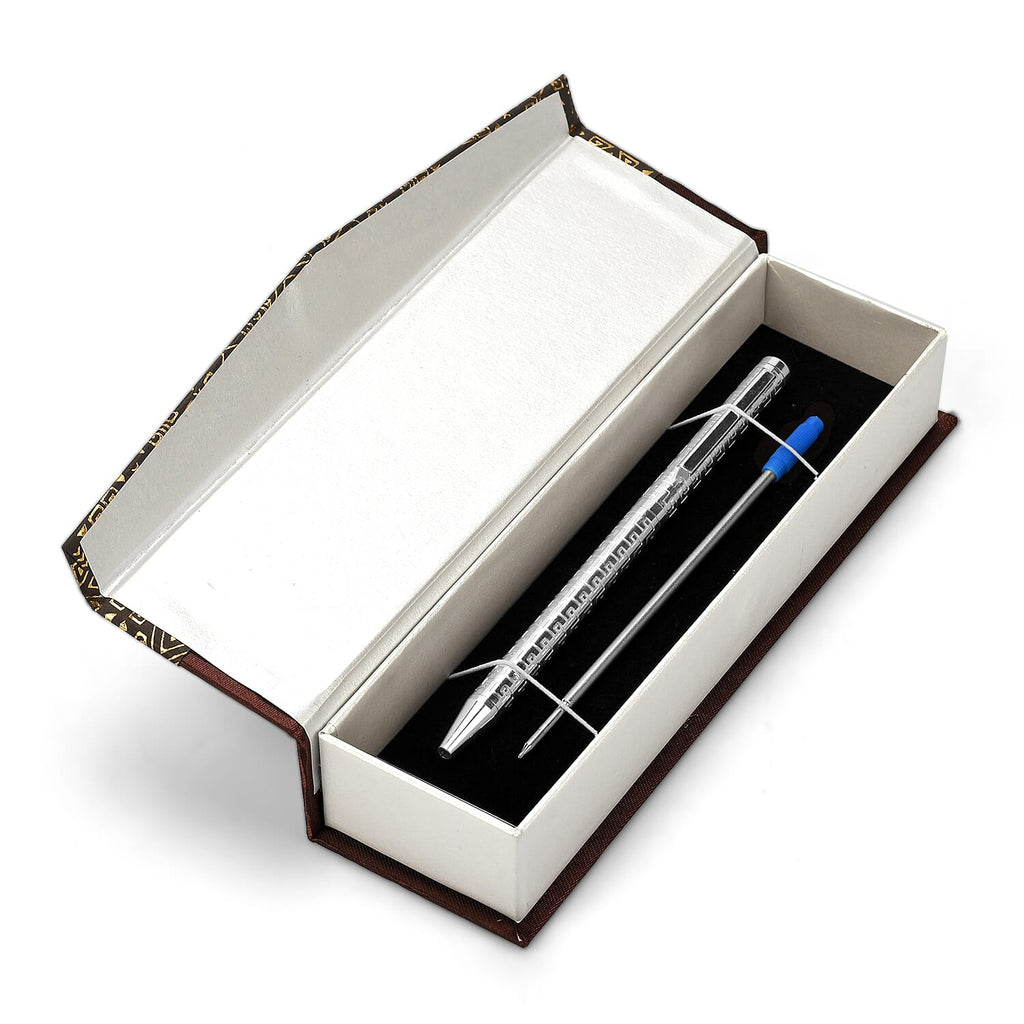 Bliss - Beyond 925 Sterling Silver Ball Pen with 1 Extra Refill - Swirl