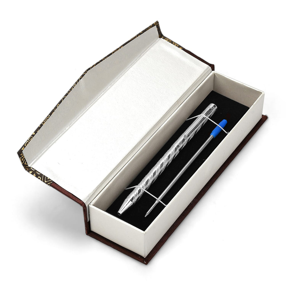 Bliss - Beyond 925 Sterling Silver Ball Pen with 1 Extra Refill - Wave