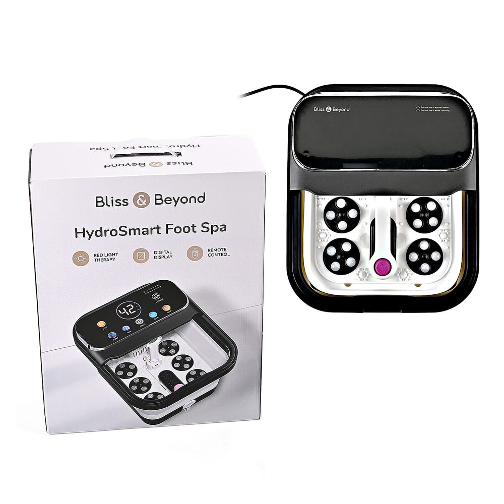 Bliss - Beyond BE-F2200 Ultra Foldable Electric Foot Spa - Digital Colour Screen Massager with Red Light Therapy