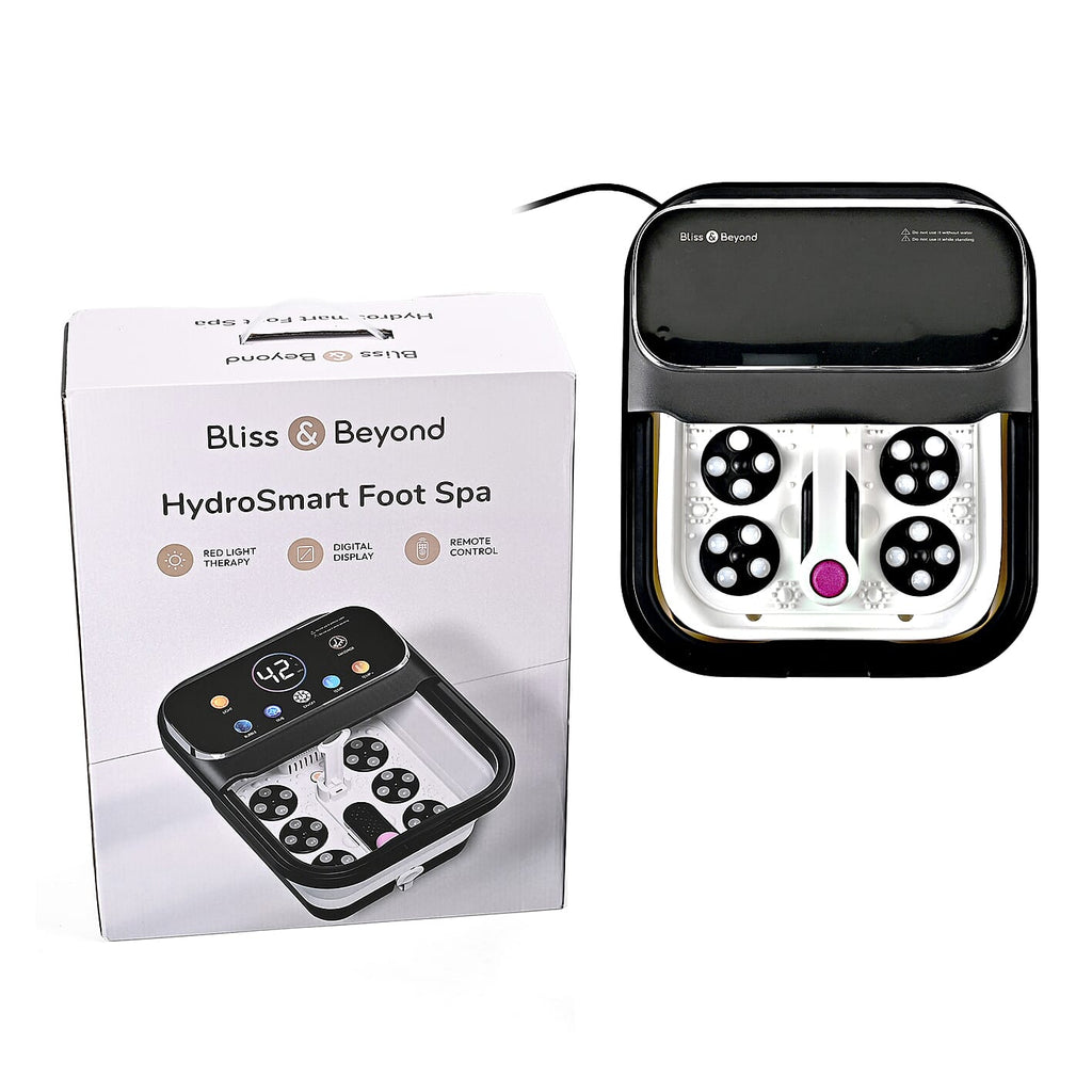 Bliss - Beyond BE-F2200 Ultra Foldable Electric Foot Spa - Digital Colour Screen Massager with Red Light Therapy