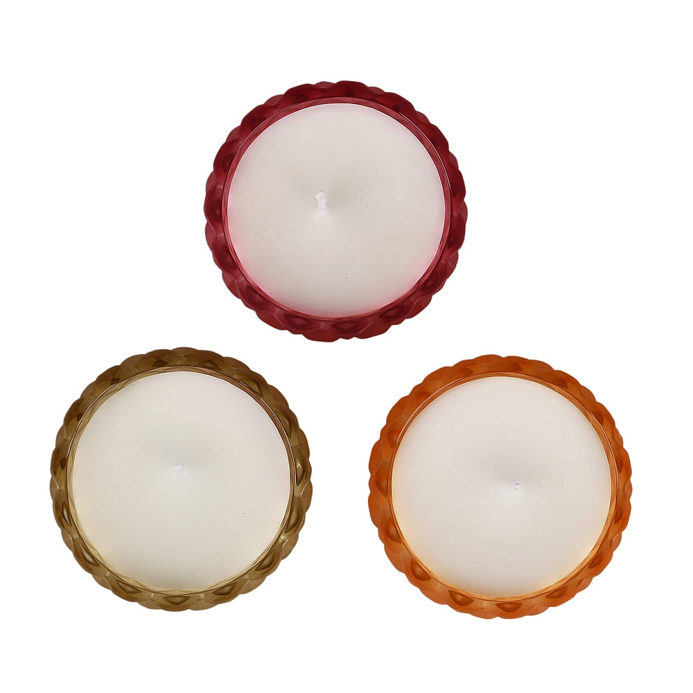 Bliss - Beyond Strawberry, Peach Blossom Honey - French Coffee Scented Candle (50 g) - Pink, Yellow - Orange