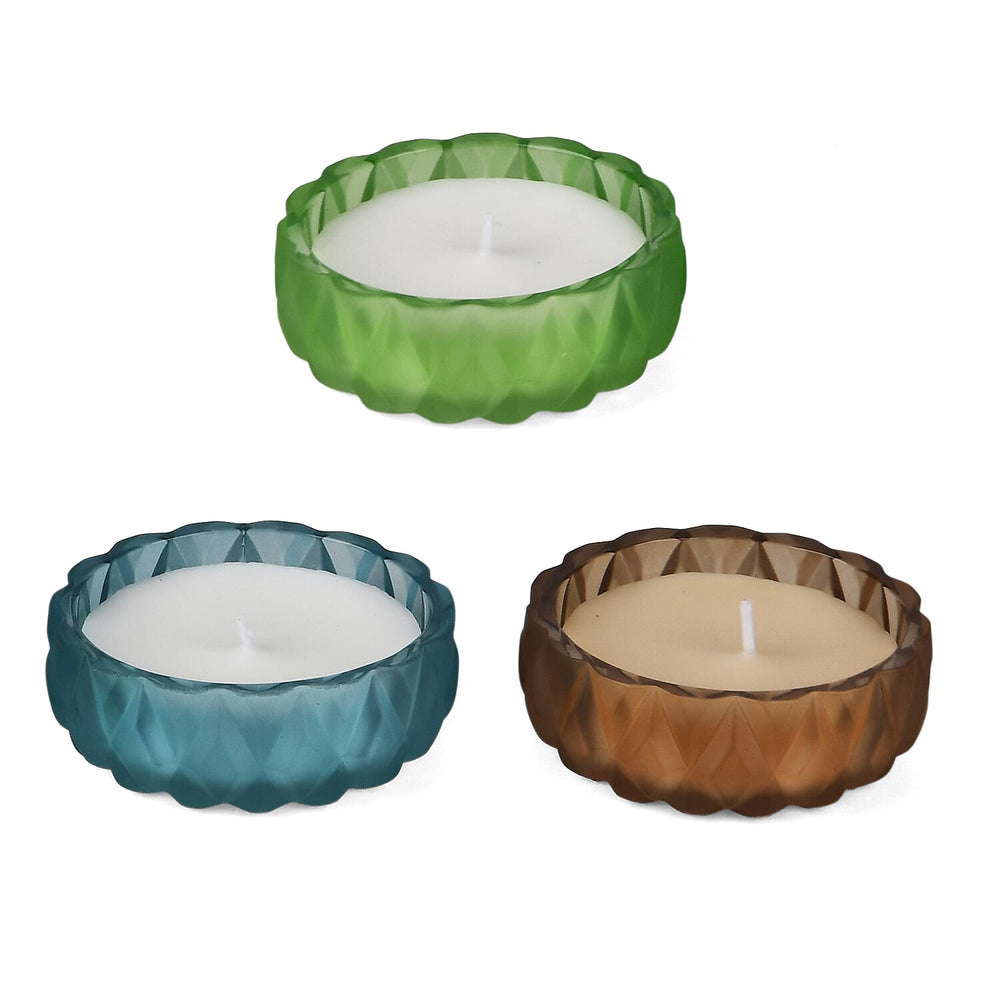 Bliss - Beyond English Oak, Coconut Vanilla - French Coffee Scented Candle (50g) - Coffee, Blue - Green