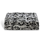 Bliss - Beyond Set of 2 Cotton Printed Floor Cushion (40x40x8 cm) - Black - White