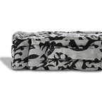 Bliss - Beyond Set of 2 Cotton Printed Floor Cushion (40x40x8 cm) - Black - White