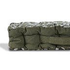 Bliss - Beyond Set of 2 Cotton Printed Floor Cushion (40x40x8 cm) - Green