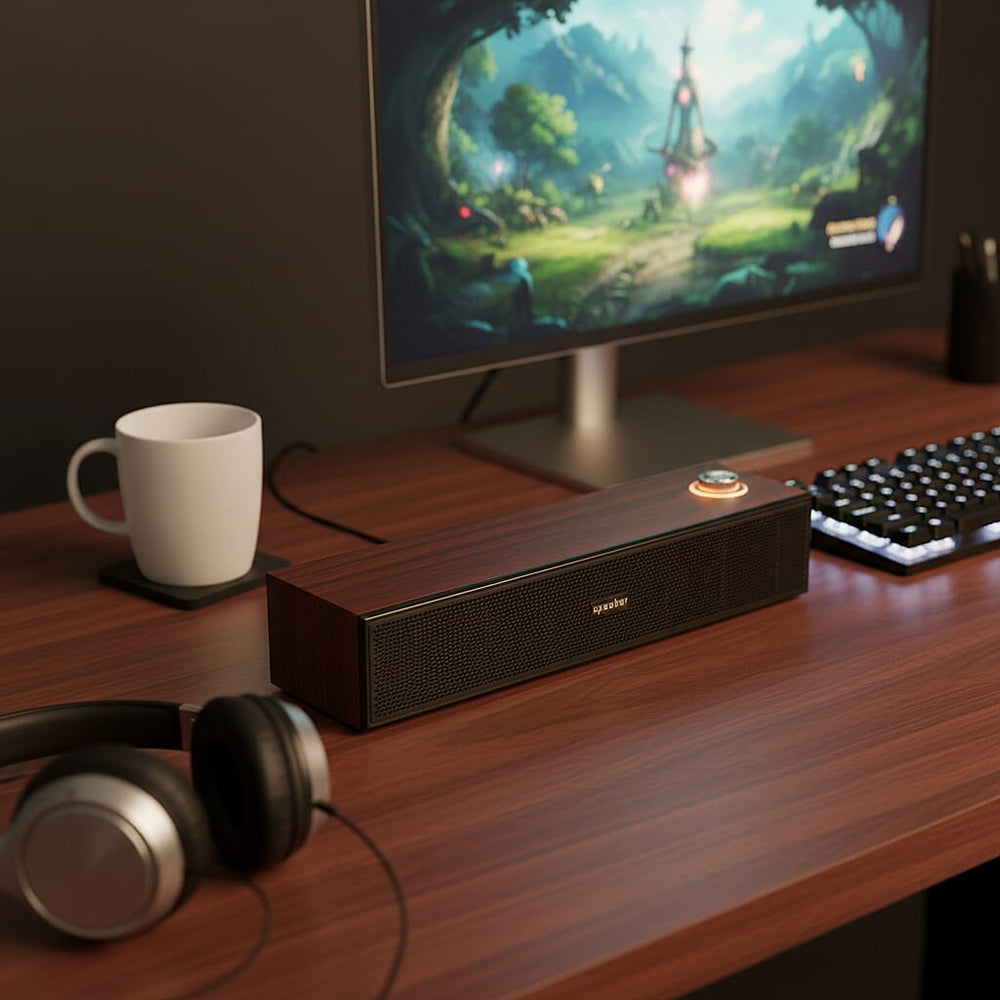 Bliss - Beyond E-3513 Brown Bluetooth 5.4 Soundbar - 6W Dual Channel, USB 5V Powered (370 mm) - Brown