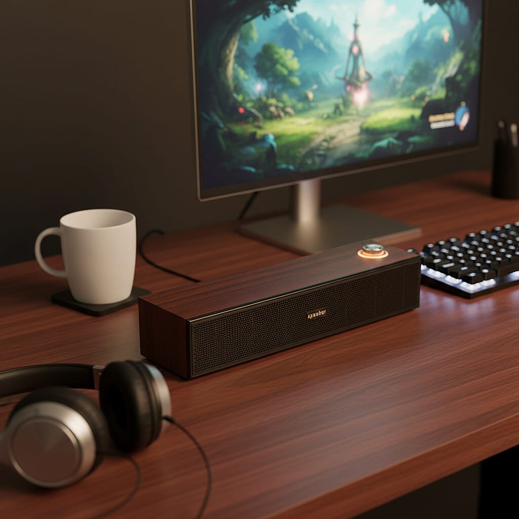 Bliss - Beyond E-3513 Brown Bluetooth 5.4 Soundbar - 6W Dual Channel, USB 5V Powered (370 mm) - Brown