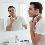 Bliss & Beyond Mens Metal Electric Shaver - IPX6 Waterproof, LED Display & Fast Charge - Black
