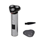Bliss & Beyond Mens Metal Electric Shaver - IPX6 Waterproof, LED Display & Fast Charge - Black