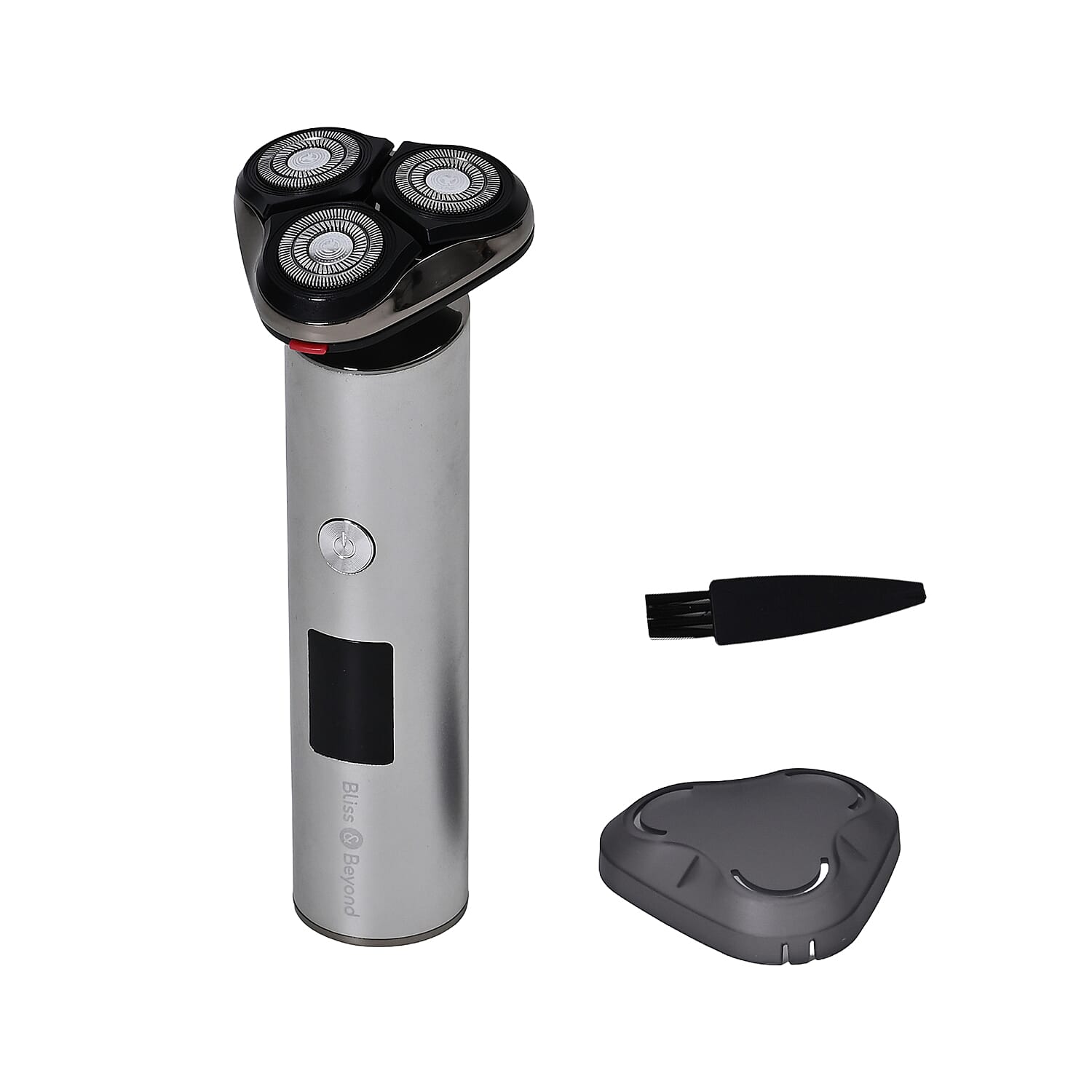 Bliss & Beyond Mens Metal Electric Shaver - IPX6 Waterproof, LED Display & Fast Charge - Black