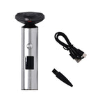 Bliss & Beyond Mens Metal Electric Shaver - IPX6 Waterproof, LED Display & Fast Charge - Black