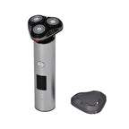 Bliss & Beyond Mens Metal Electric Shaver - IPX6 Waterproof, LED Display & Fast Charge - Black