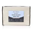 Hush Heven 6-Piece Bedding Set- Includes 2 Fitted Sheets - 4 Pillowcases (Double) - Beige