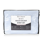 Hush Heven 6-Piece Bedding Set- Includes 2 Fitted Sheets - 4 Pillowcases (King) - Sky Blue
