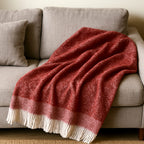 Bliss - Beyond Supersoft Mohair Wool Cozy Blanket with Timeless Appeal (Size 170x130 cm) - Maroon