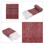 Bliss - Beyond Supersoft Mohair Wool Cozy Blanket with Timeless Appeal (Size 170x130 cm) - Maroon