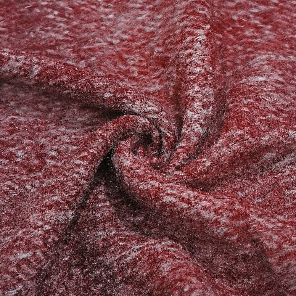 Bliss - Beyond Supersoft Mohair Wool Cozy Blanket with Timeless Appeal (Size 170x130 cm) - Maroon