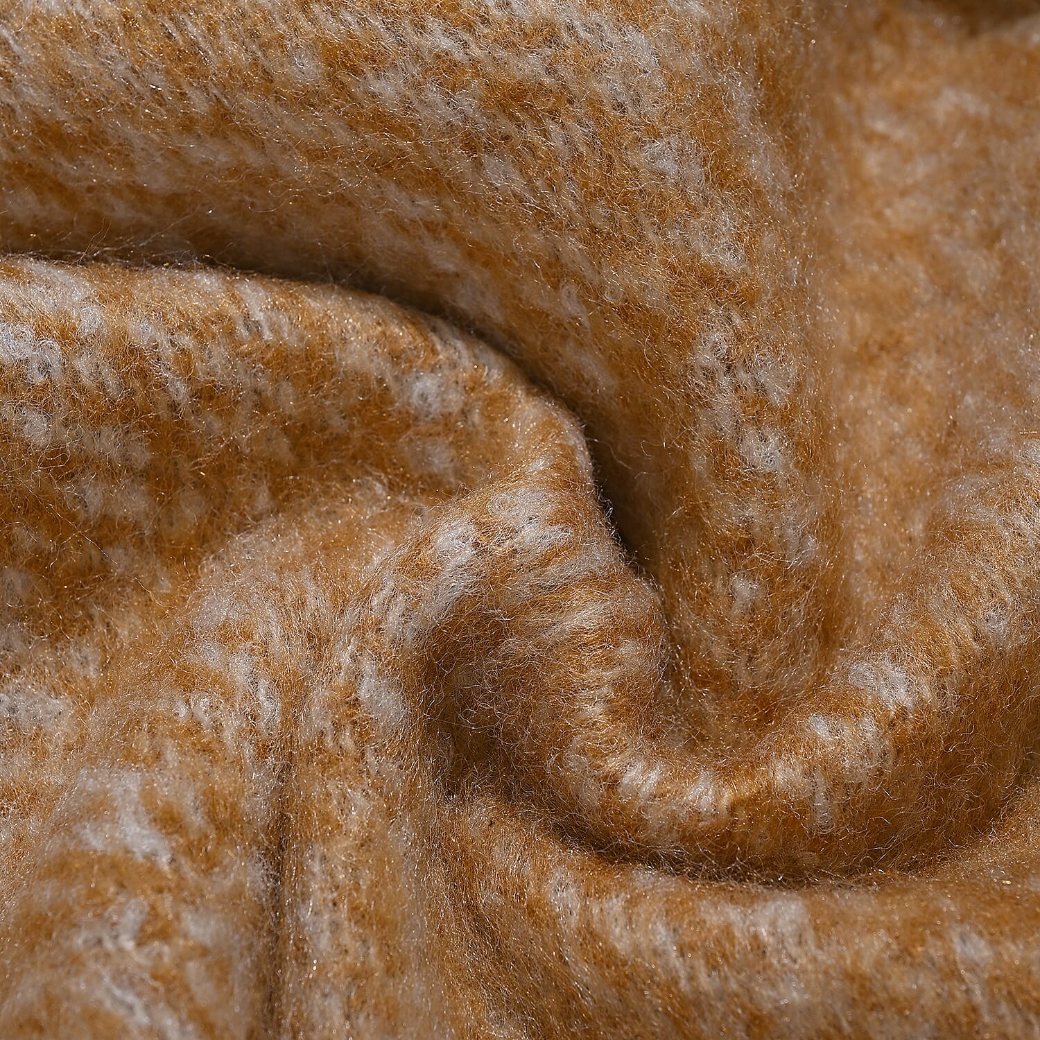 Bliss - Beyond Supersoft Mohair Wool Cozy Blanket with Timeless Appeal (Size 170x130 cm) - Mustard