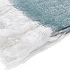 Bliss - Beyond Supersoft Mohair Wool Cozy Blanket with Timeless Appeal (Size 170x130 cm) - Sky Blue - White
