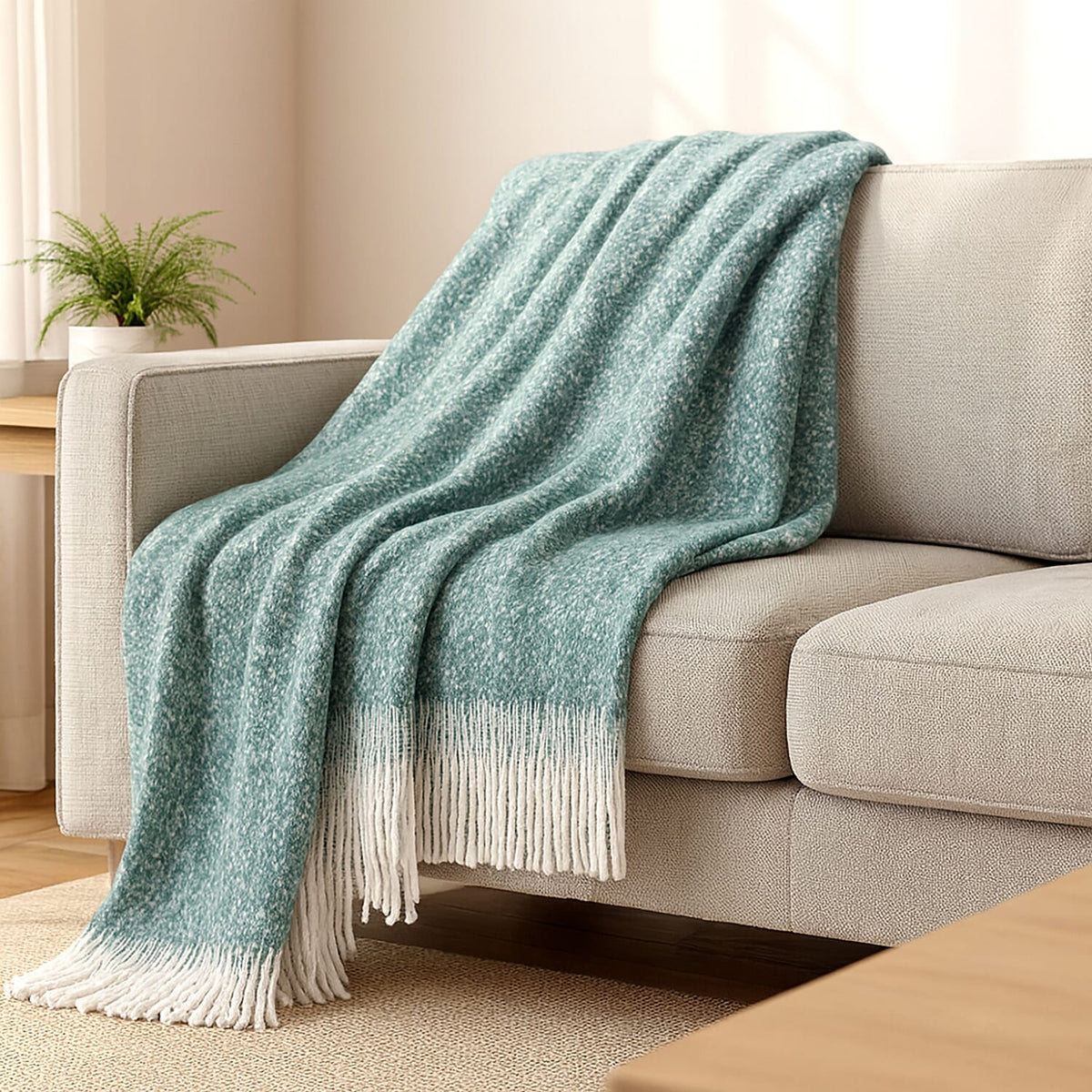 Bliss - Beyond Supersoft Mohair Wool Cozy Blanket with Timeless Appeal (Size 170x130 cm)