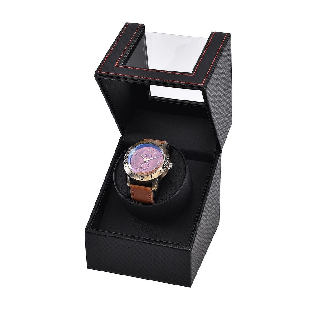 Automatic Rotating Watch Winder Box (Size 12x13x16 cm) - Black