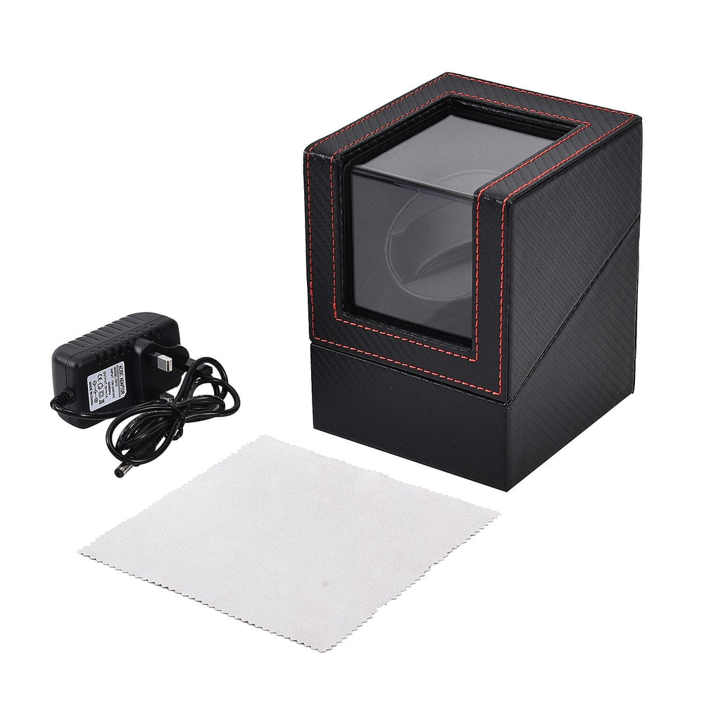 Automatic Rotating Watch Winder Box (Size 12x13x16 cm) - Black