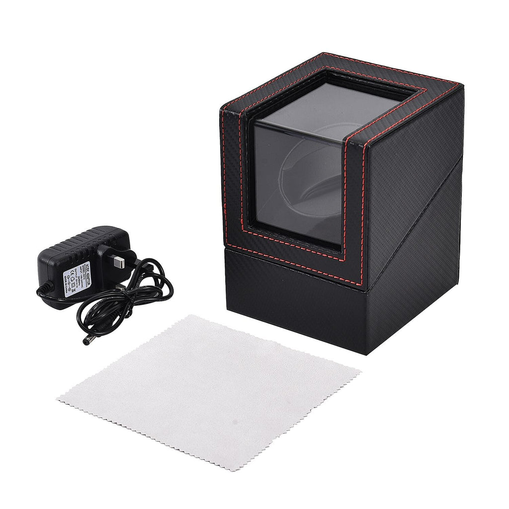 Automatic Rotating Watch Winder Box (Size 12x13x16 cm) - Black