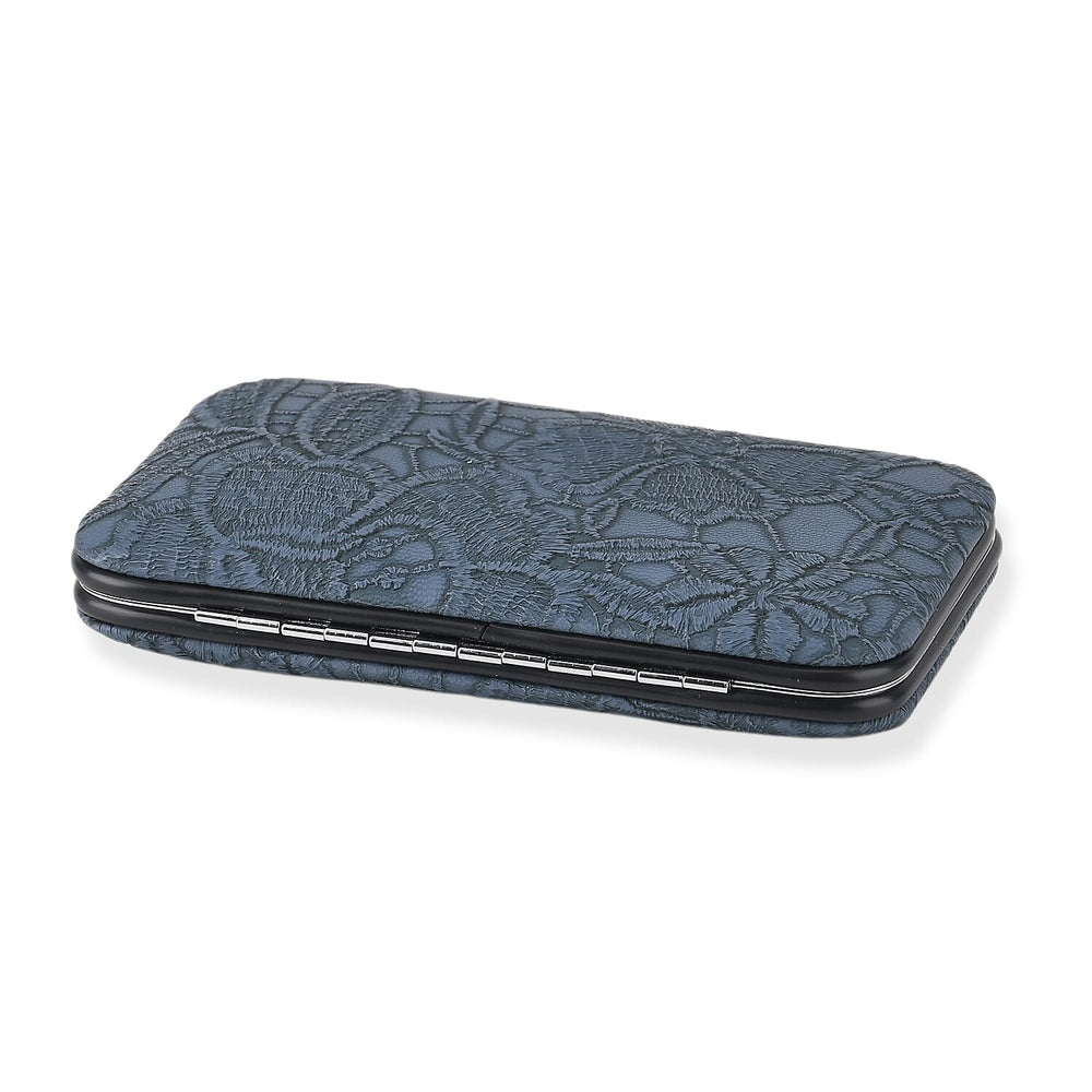 Bliss - Beyond 10 Piece Stainless Steel Embossed Manicure Set - Blue