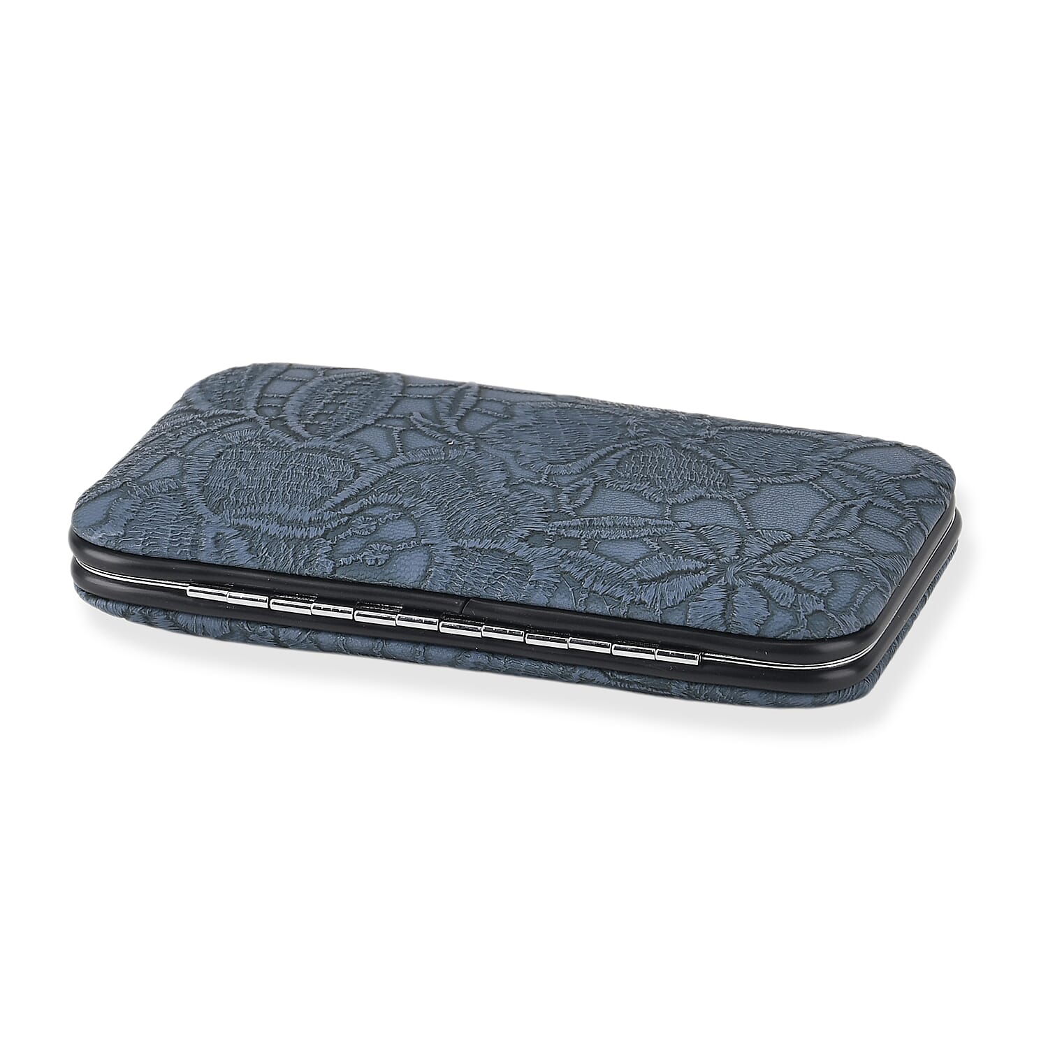 Bliss - Beyond 10 Piece Stainless Steel Embossed Manicure Set - Blue