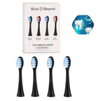 Bliss & Beyond Set of 4 toothbrush head - Black with logo                                                                           1 pc red light head,
