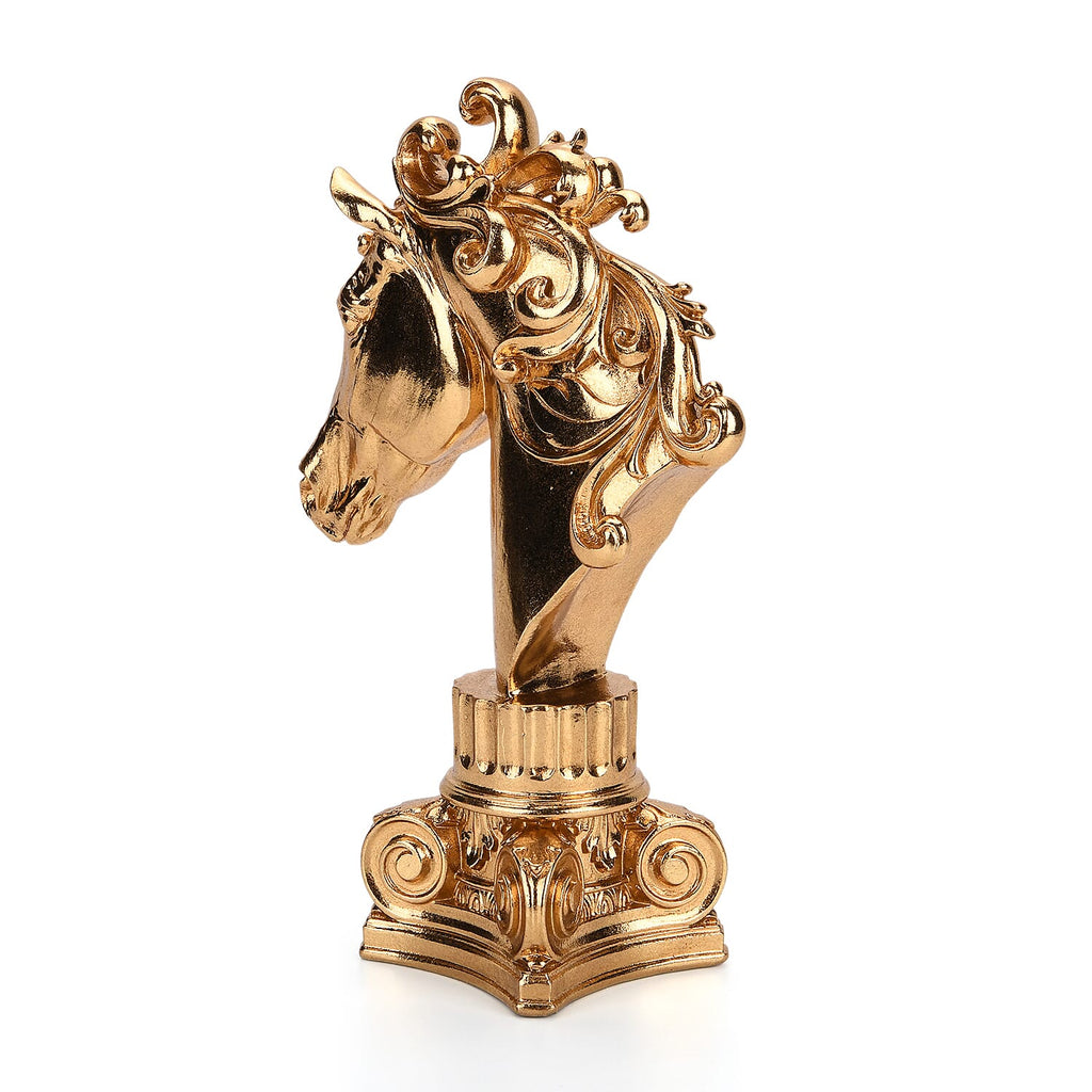 THE YEAR OF THE HORSE 2026 - Bliss - Beyond Gold Foil Horse Head (20 x 29 x 9 cm) - Gold