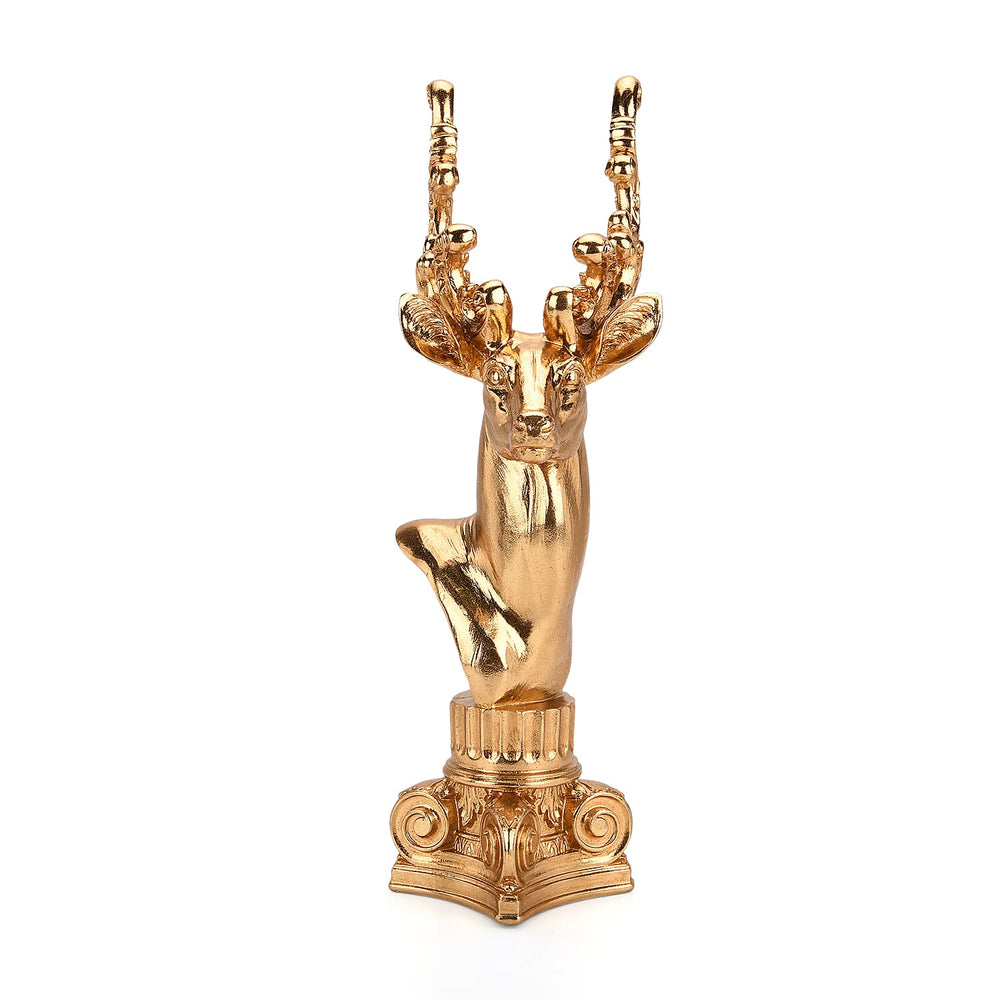 Bliss - Beyond Gold Foil Deer Head (18 x 17 x 40 cm) - Gold