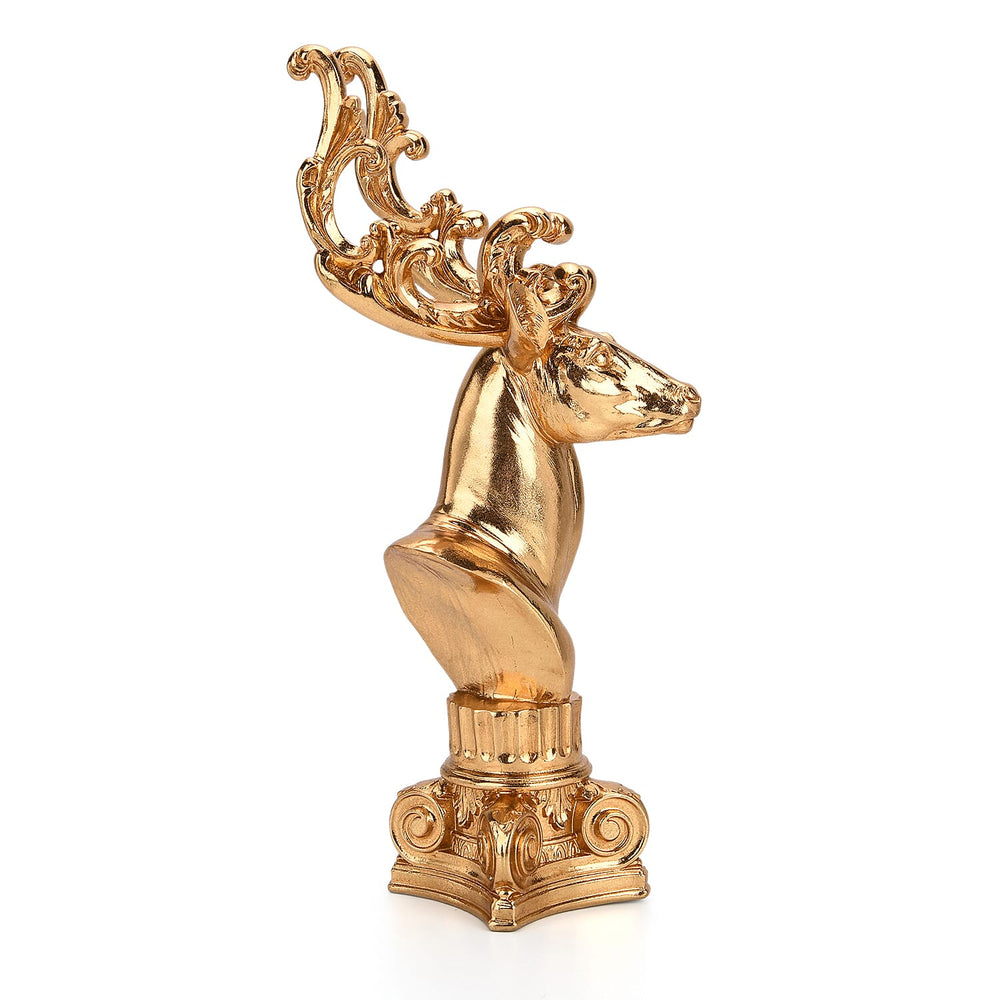Bliss - Beyond Gold Foil Deer Head (18 x 17 x 40 cm) - Gold