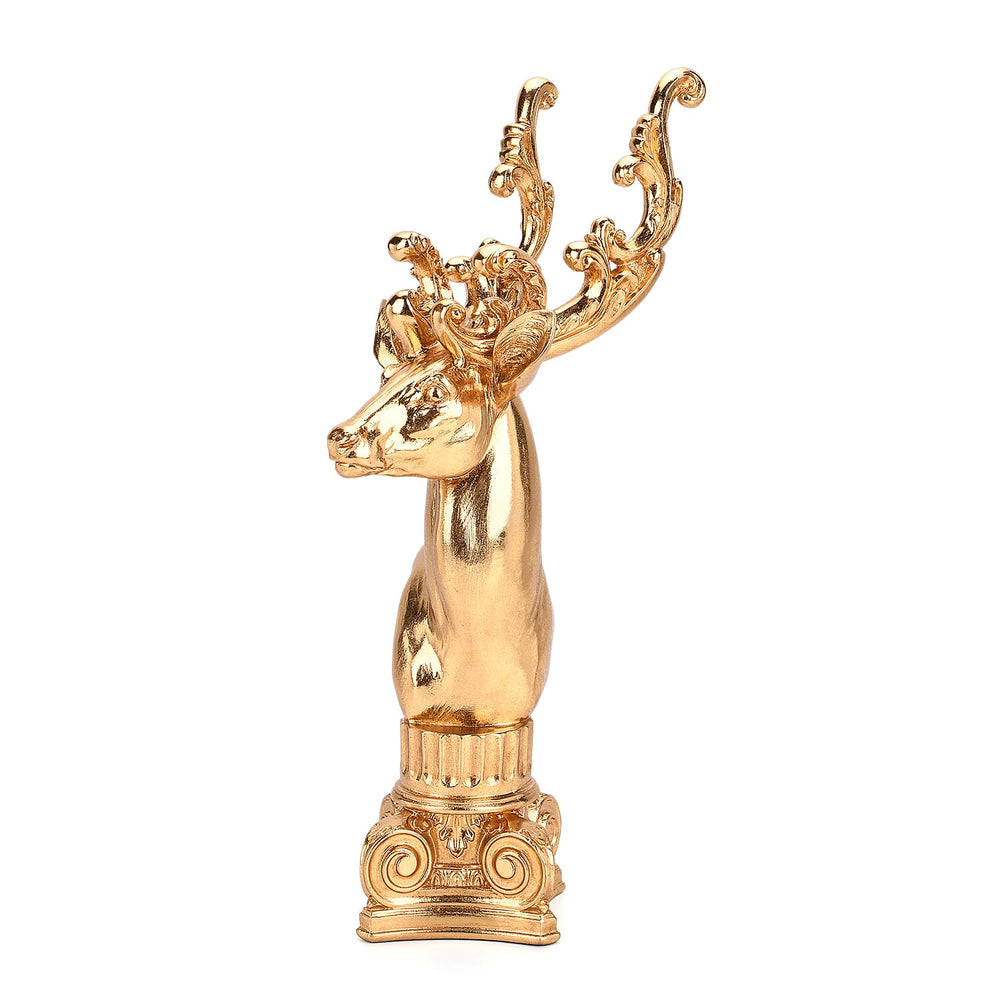 Bliss - Beyond Gold Foil Deer Head (18 x 17 x 40 cm) - Gold