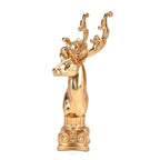 Bliss - Beyond Gold Foil Deer Head (18 x 17 x 40 cm) - Gold