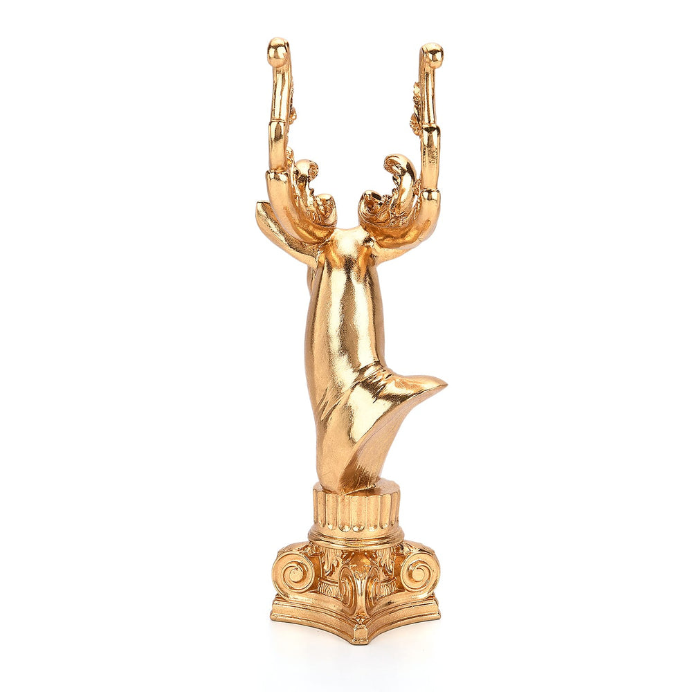 Bliss - Beyond Gold Foil Deer Head (18 x 17 x 40 cm) - Gold
