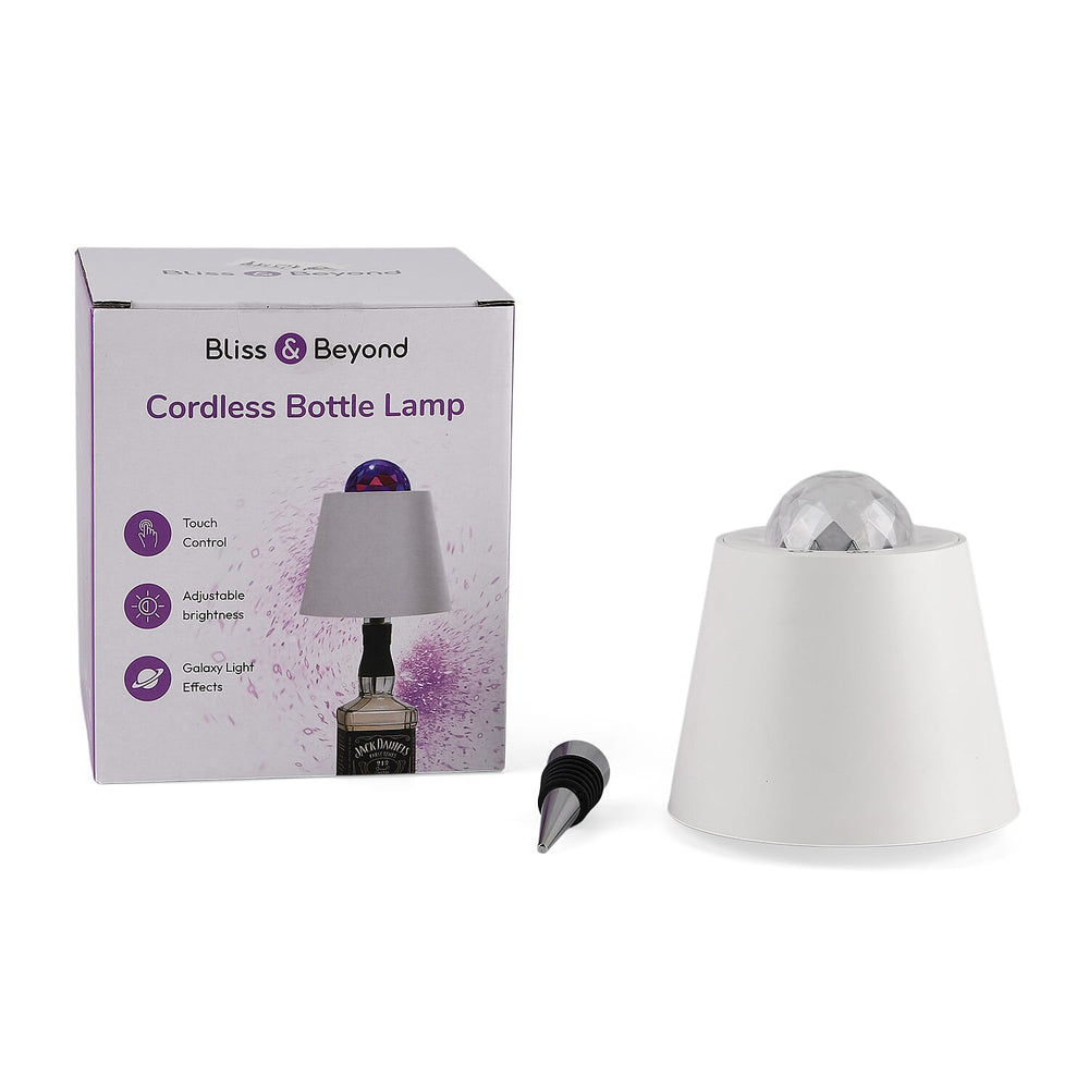 Bliss - Beyond Rechargeable Wine Bottle Lamp with 7-Color Projector - White