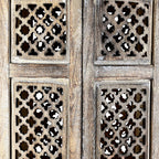 Bliss - Beyond Hand Carved Oxidized Pattern Table (53cm) - Silver - Brown