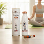 Bliss - Beyond Seven Chakra Copper Bottle Set - 32 Oz. White - Multi-Colour