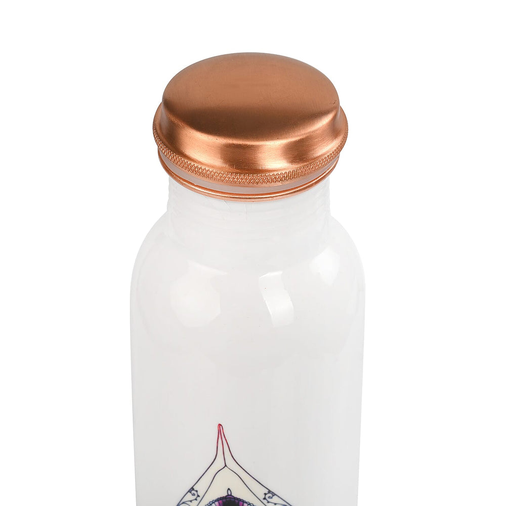 Bliss - Beyond Seven Chakra Copper Bottle Set - 32 Oz. White - Multi-Colour