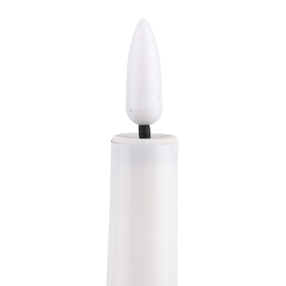 LOWEST EVER PRICE - 5L Warm White LED Candle Light with Iron Stand Candlestick (32 CM) - Black - White
