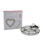 720L Warm White LED 3D Circle Christmas Light Decoration (38cm) - Indoor Hanging Ornament with Black Iron Frame
