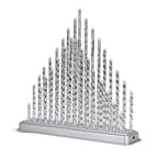 THE BESTSELLER - Bliss and Beyond 33 Warm White LED Christmas Pyramid Tube Lamp(32.3 cm) - Silver