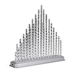 THE BESTSELLER - Bliss and Beyond 33 Warm White LED Christmas Pyramid Tube Lamp(32.3 cm) - Silver